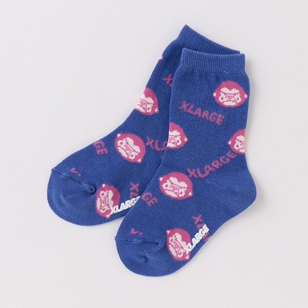 総柄ファニーゴリラクルーソックス【日本製】