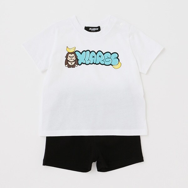 【WEB限定】バナナ＆ファニーゴリラ半袖Tシャツ＋ショーツSET