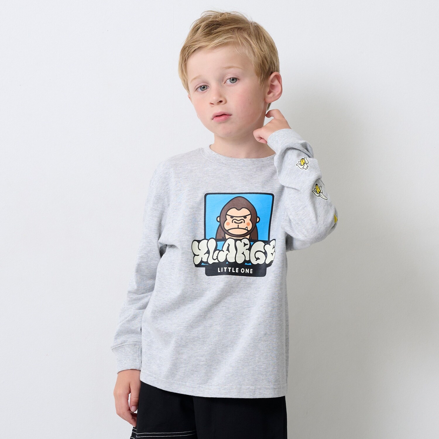 ファニーゴリラ&グラフィティ蓄光プリント長袖Tシャツ