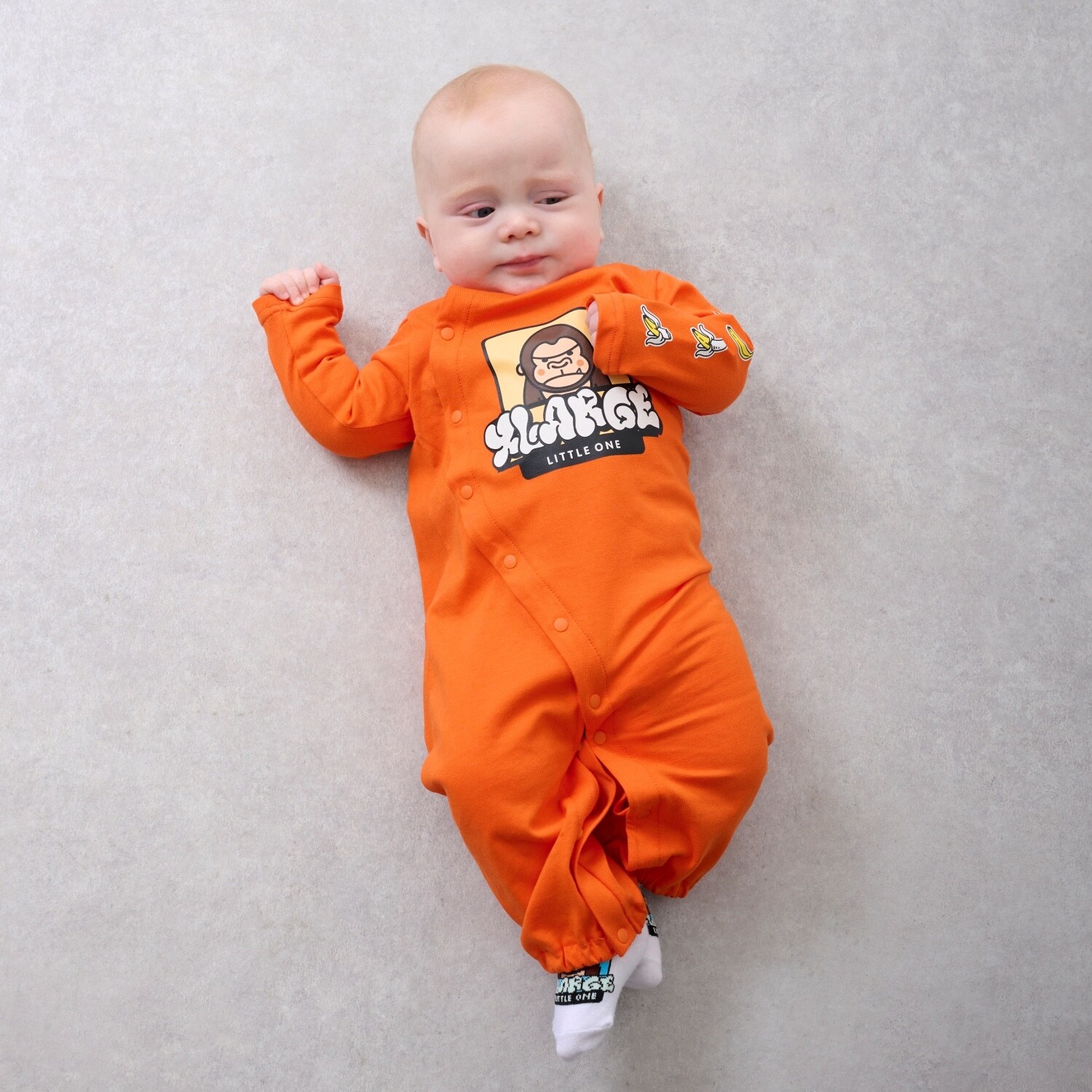 ファニーゴリラ&グラフィティ蓄光プリント長袖2WAYオール