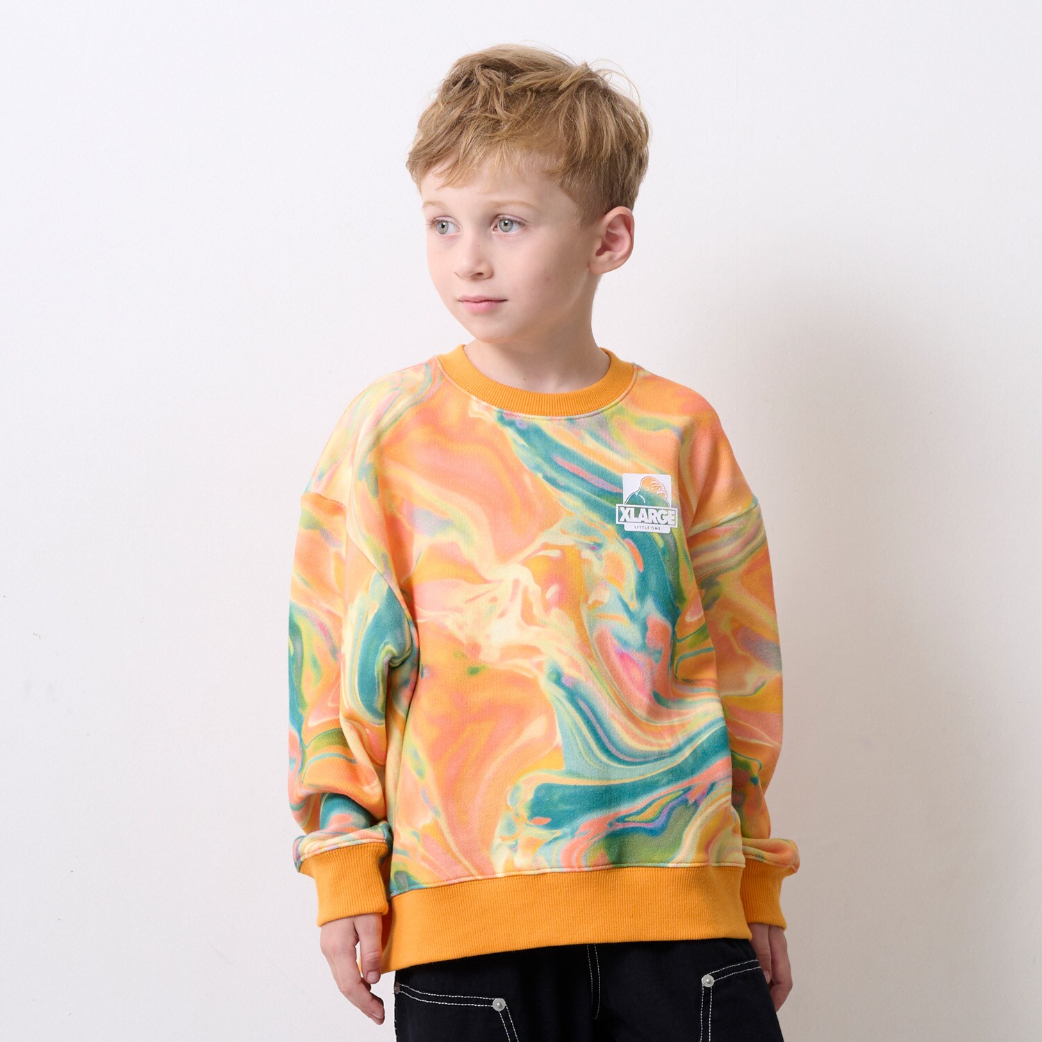 マーブル柄トレーナー