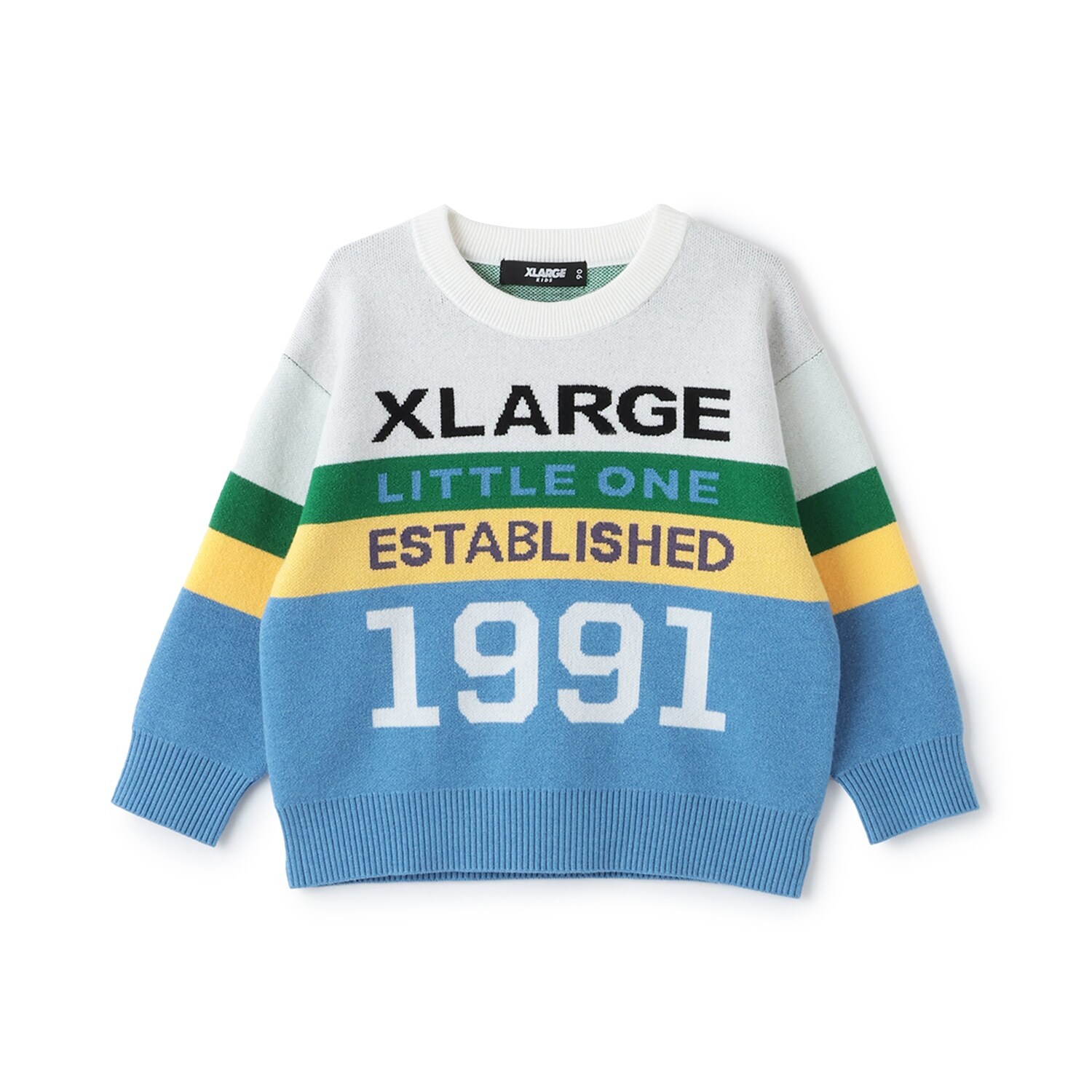 カラーブロックニットプルオーバー