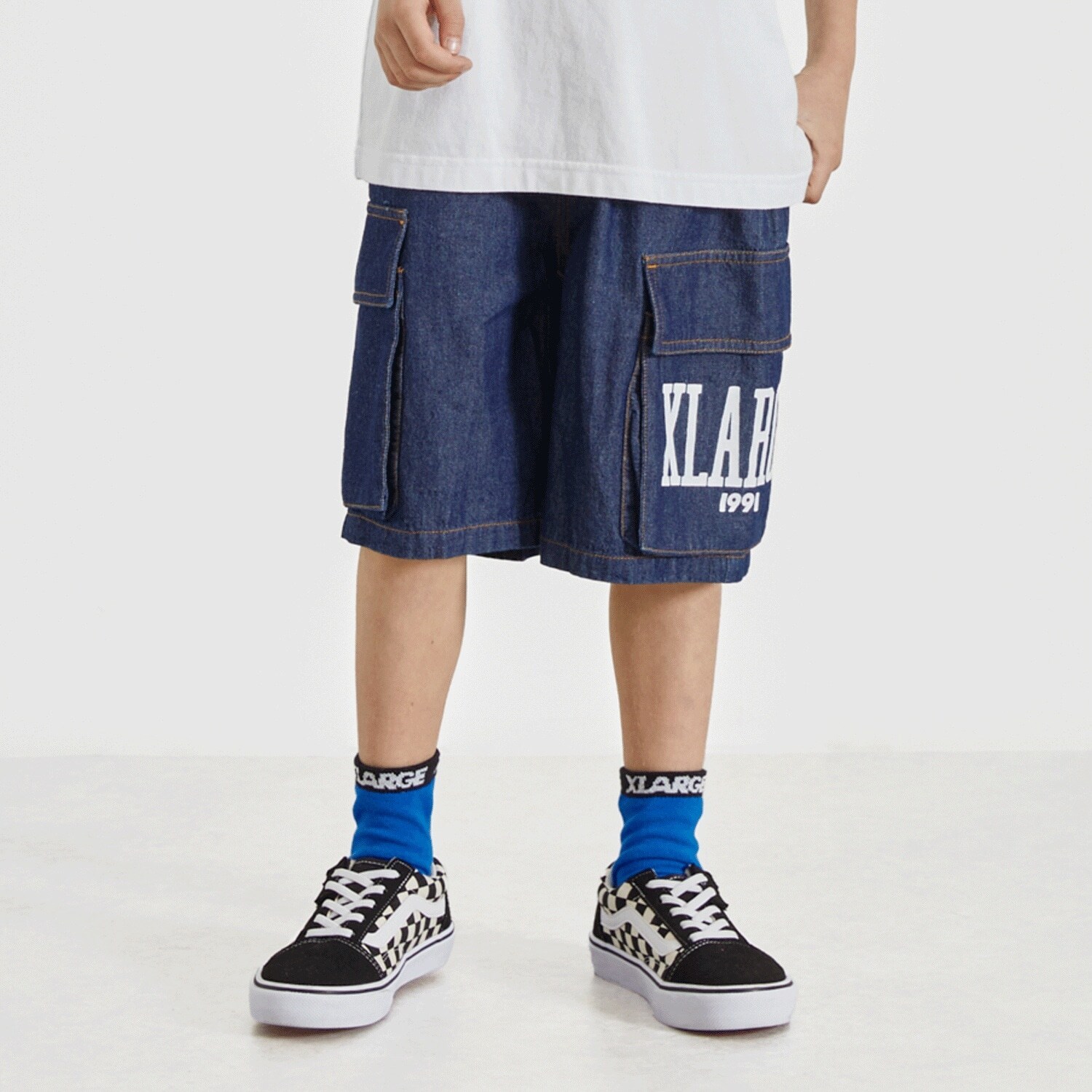 デニムカーゴハーフパンツ