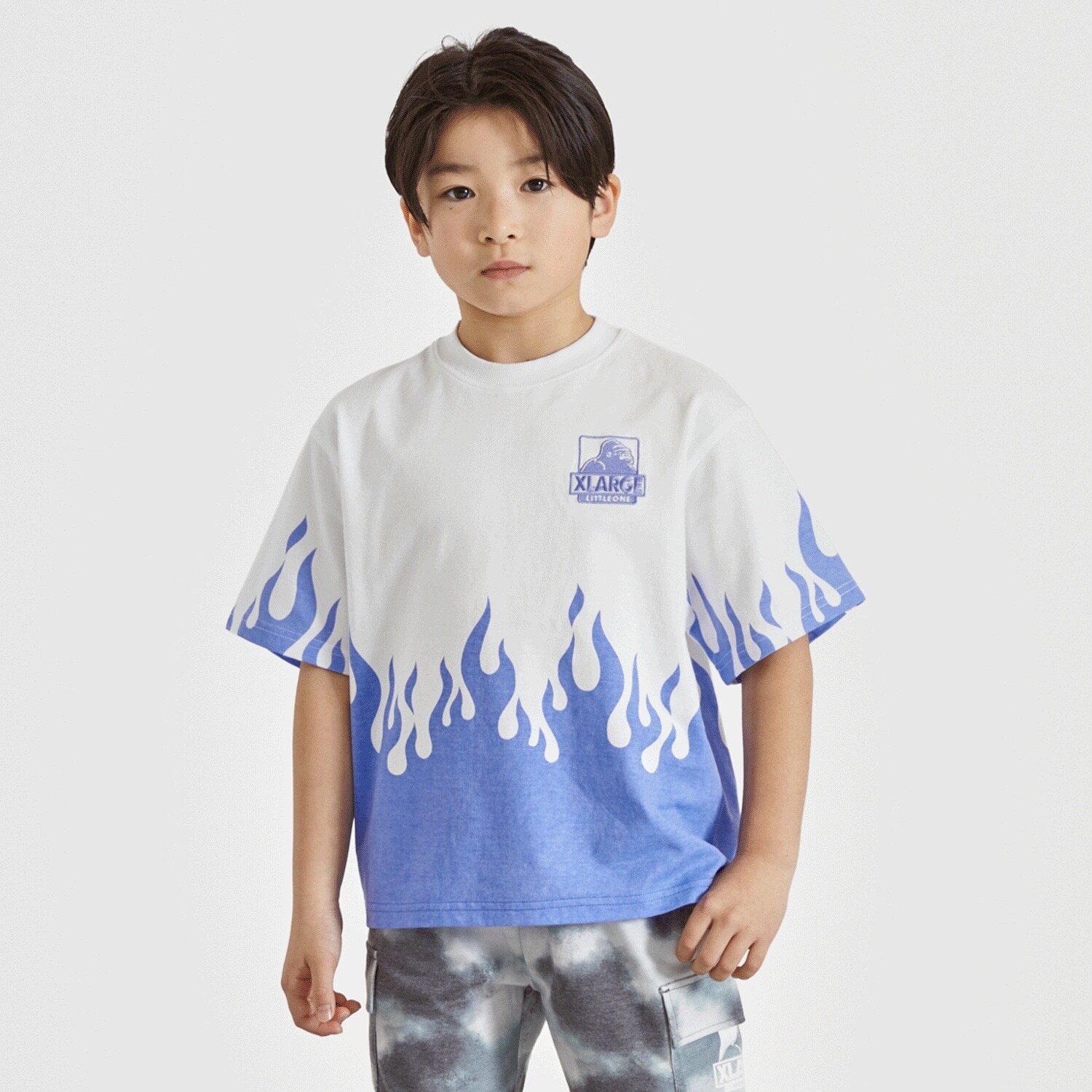 ファイヤーモチーフ 半袖Tシャツ