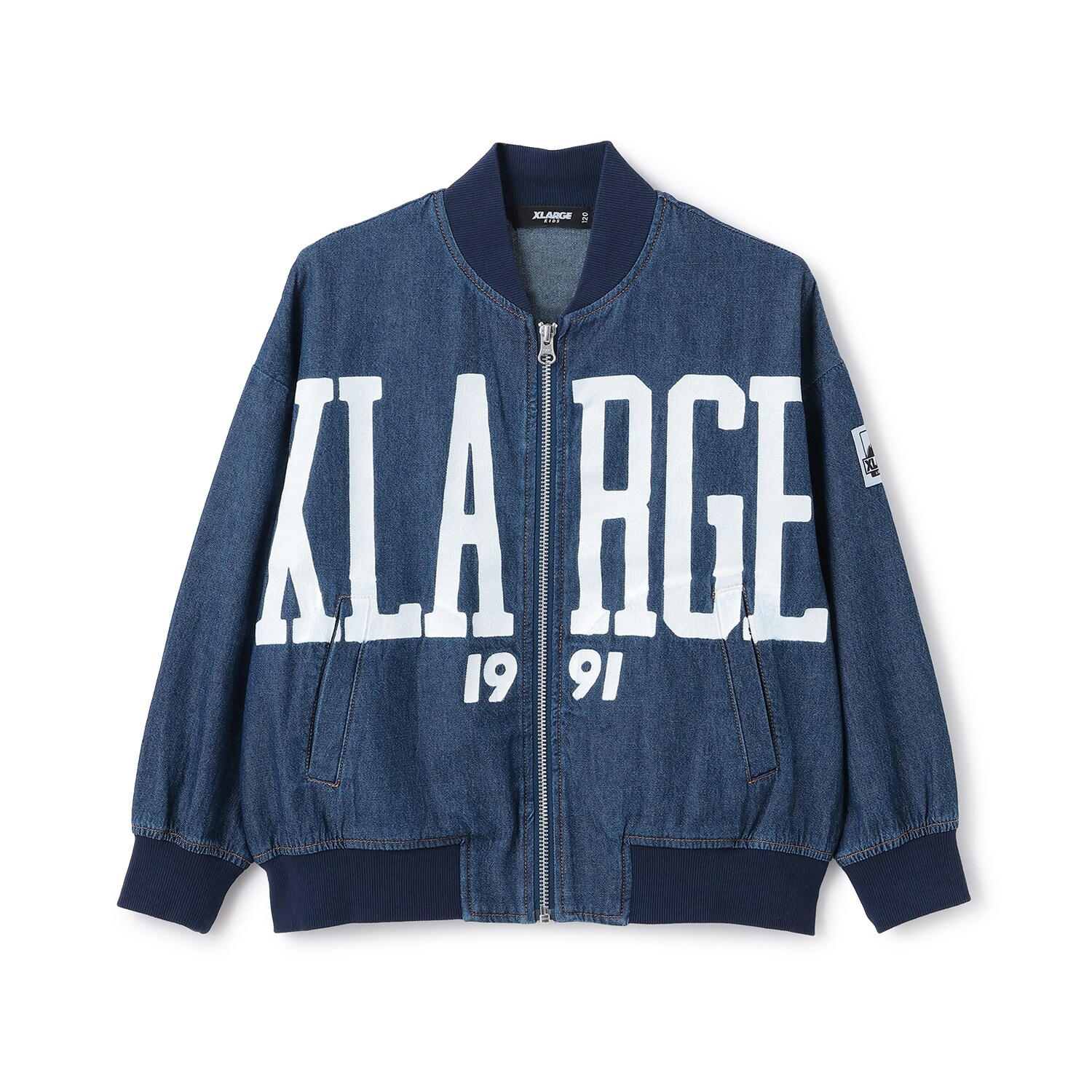 ビッグロゴプリント デニムブルゾン