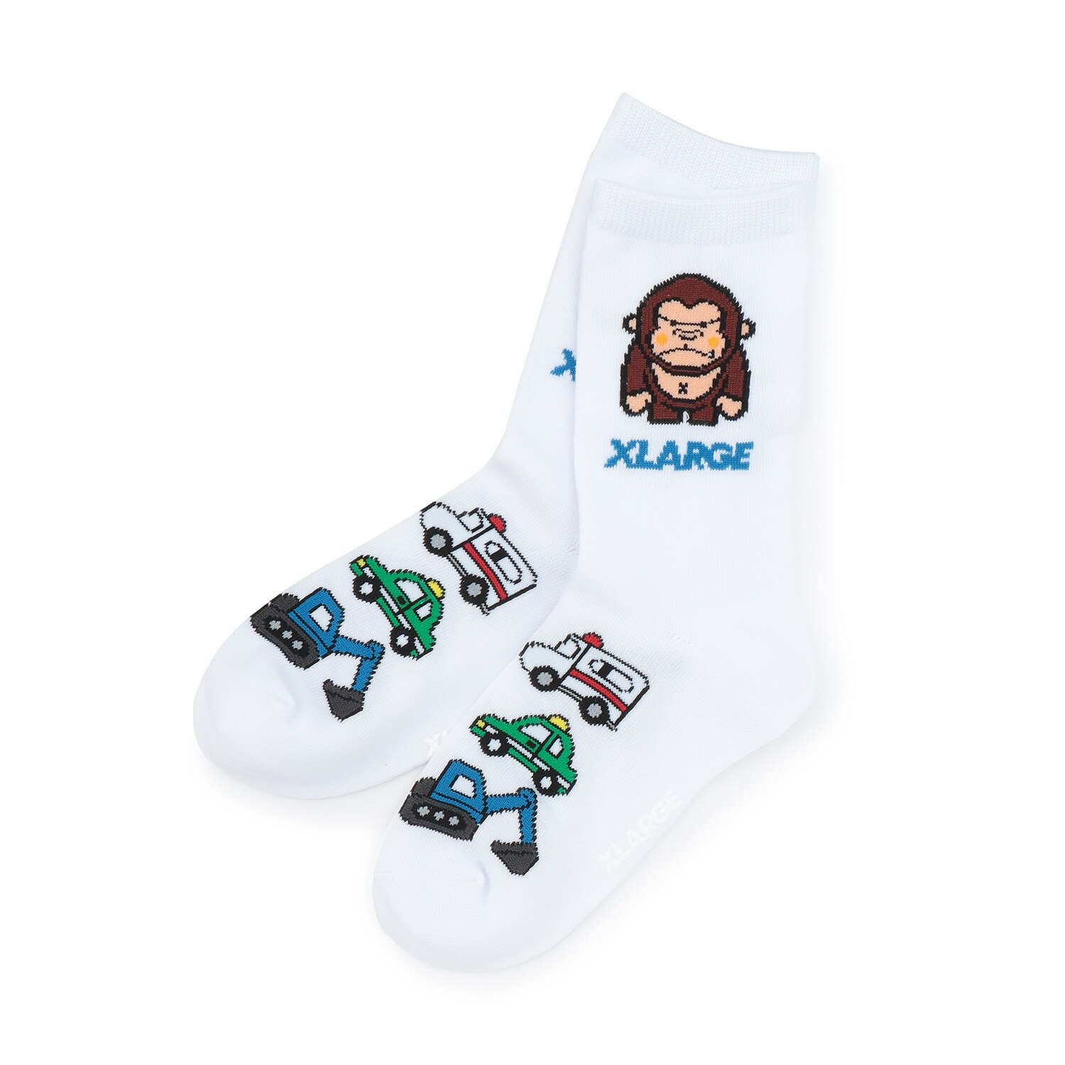 ファニーゴリラ+働く車 クルーソックス