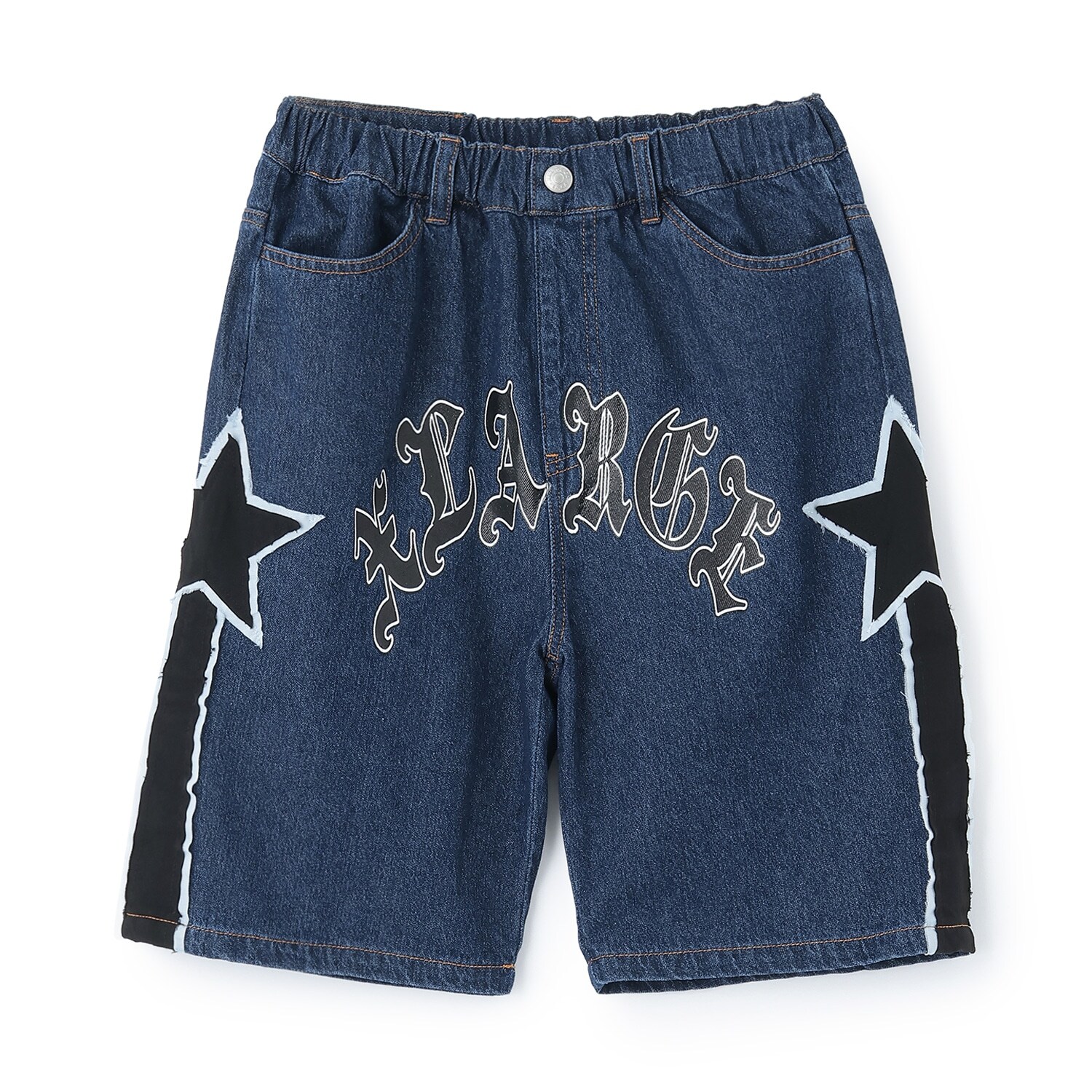 スターモチーフ デニムハーフパンツ