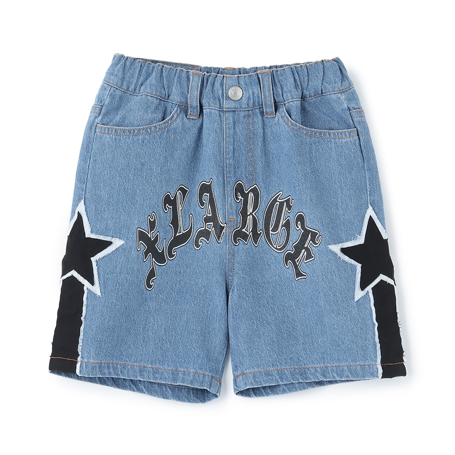 スターモチーフ デニムハーフパンツ