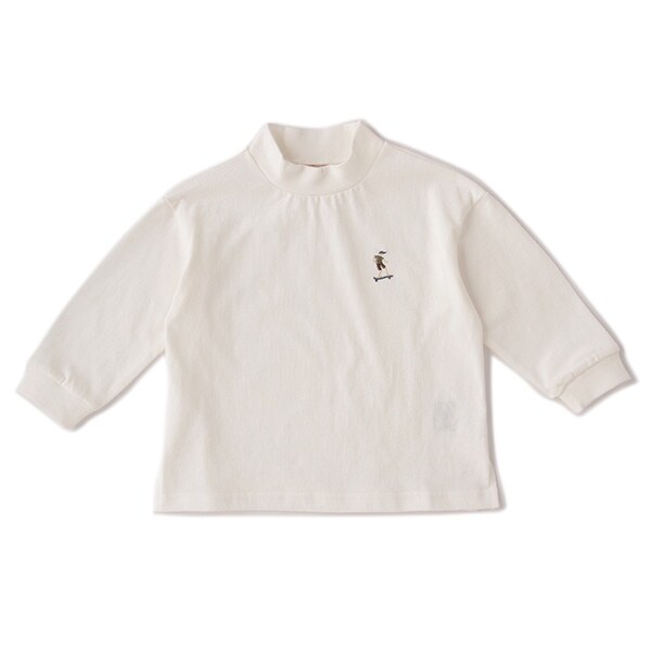 スケーター刺しゅうボトルネックTシャツ