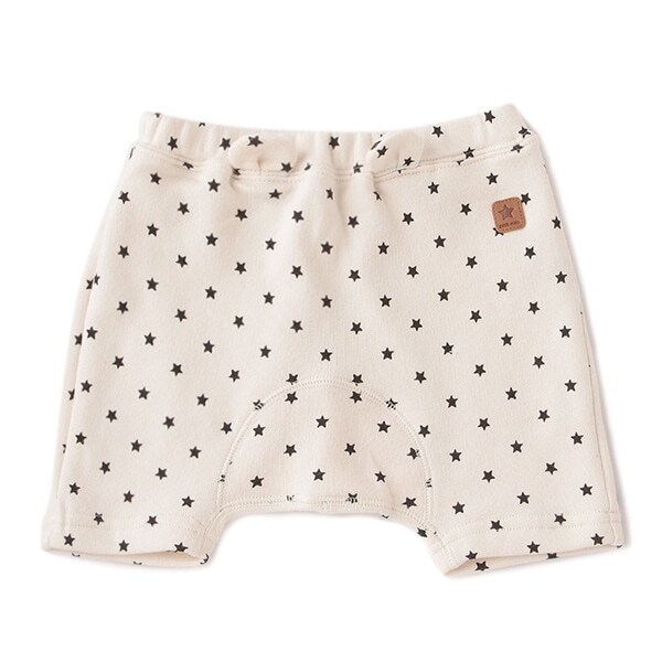 オーガニックコットン ミニ裏毛 耳つき7分丈サルエルパンツ