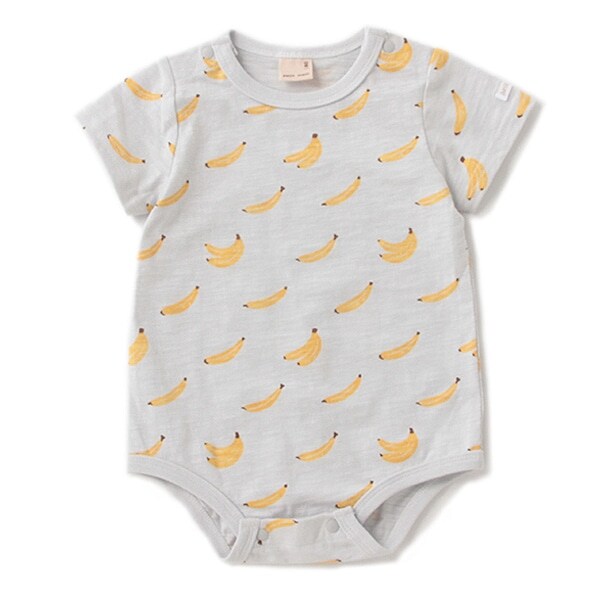オーガニックコットン フルーツ柄ロンパース