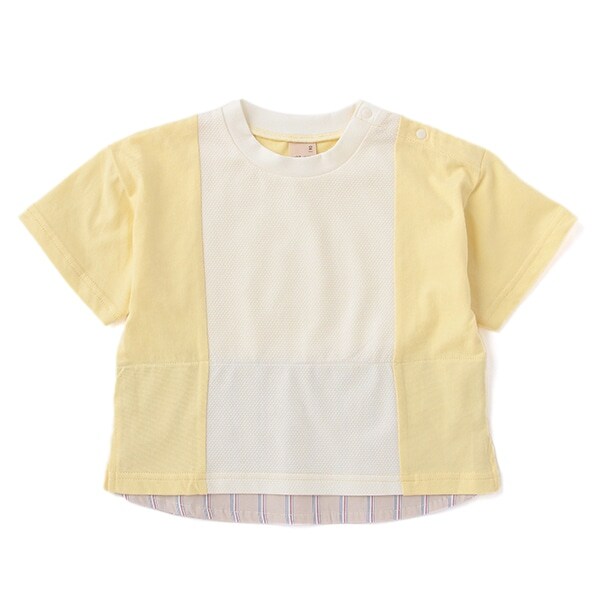 裾シャツ切り替えTシャツ