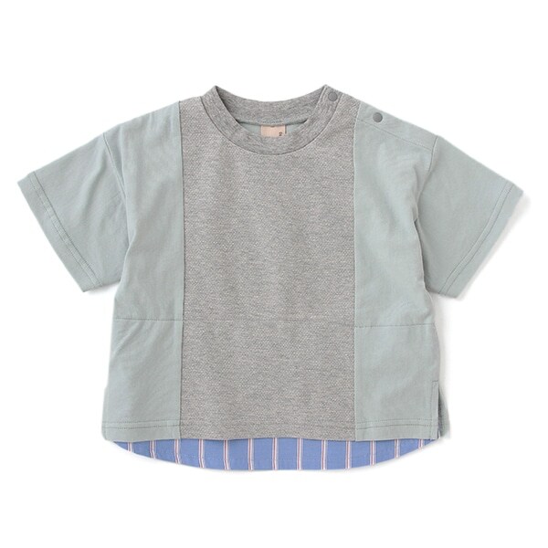 裾シャツ切り替えTシャツ