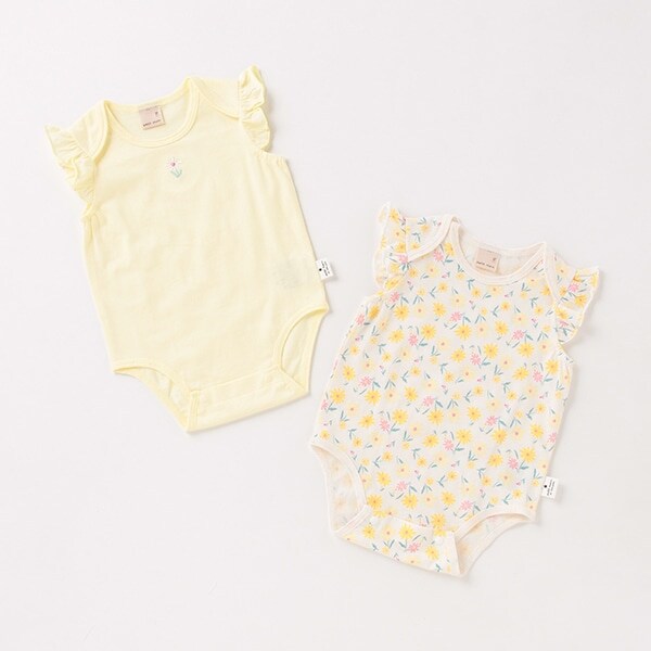 【オーガニック】ノースリーブロンパース2Pセット