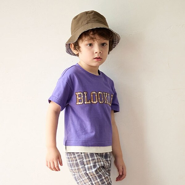 【リンク】チェックロゴアップリケT(キッズサイズ)