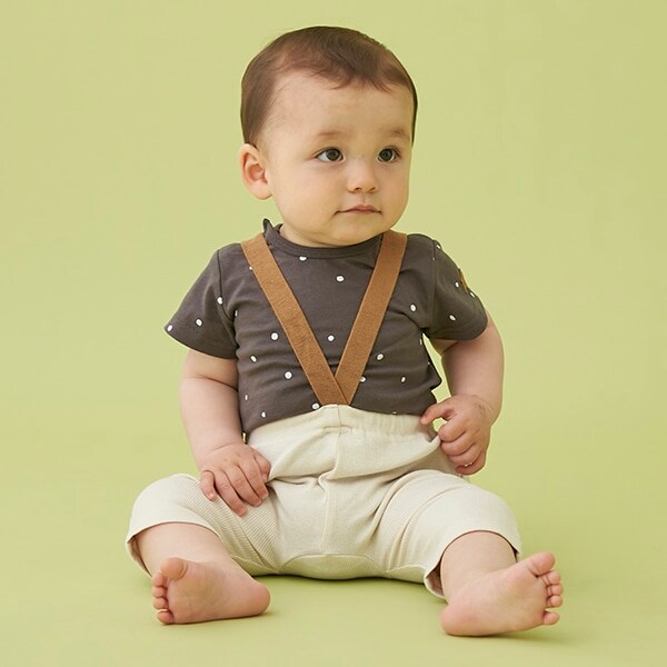 Vストラップパンツロンパースセット