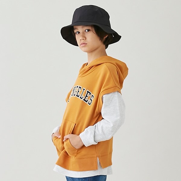 【リンク】ロゴ重ね着パーカー(キッズサイズ)