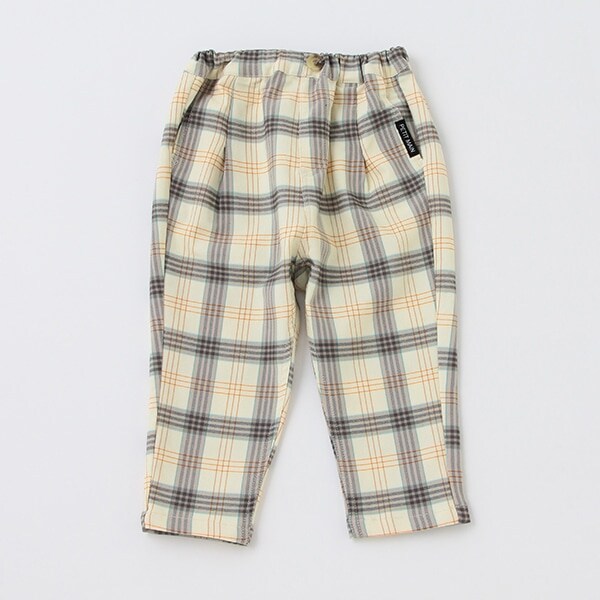 ストレッチチェックテーパードパンツ