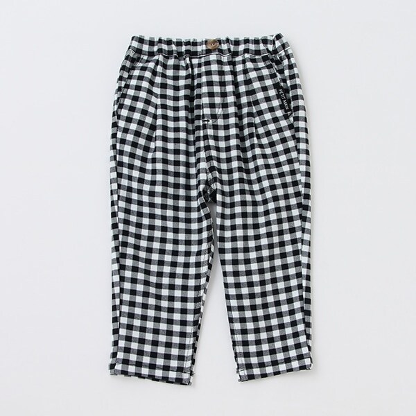 ストレッチチェックテーパードパンツ