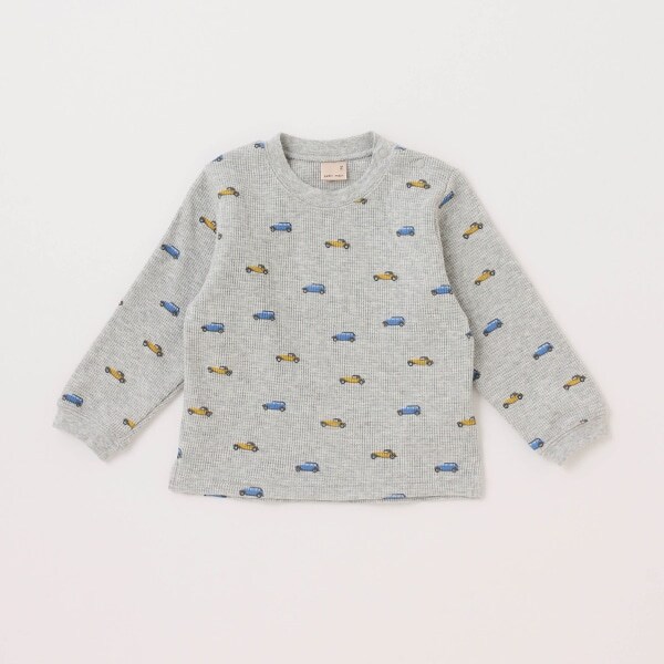 車総柄ワッフルロンT