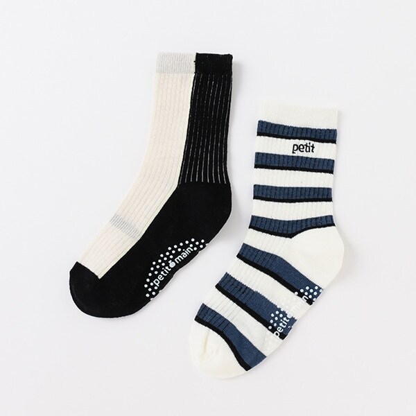 ライン/ボーダーソックス2P