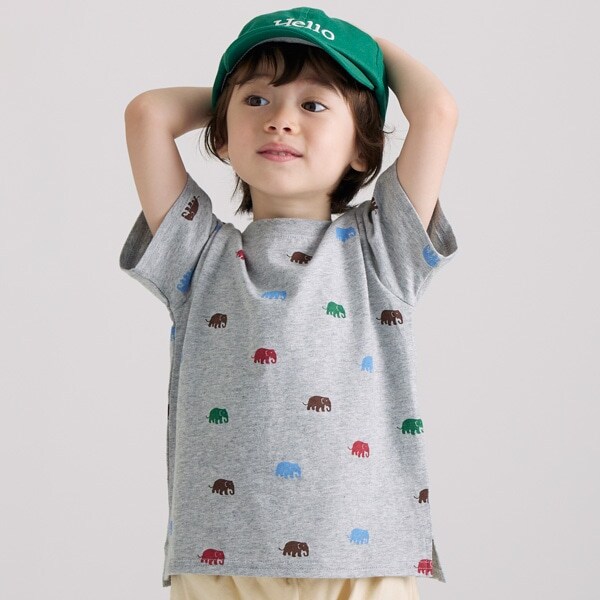 ぞう柄半袖Tシャツ