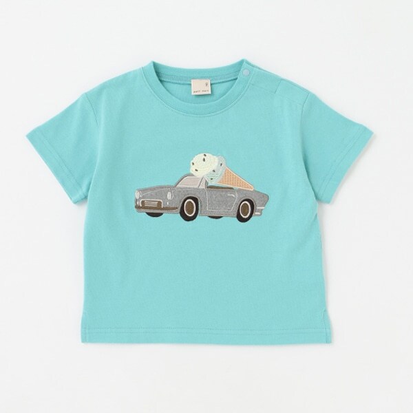 【接触冷感】車アイスアップリケTシャツ