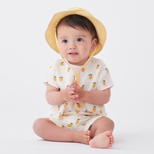 Wガーゼフルーツ柄セットアップ