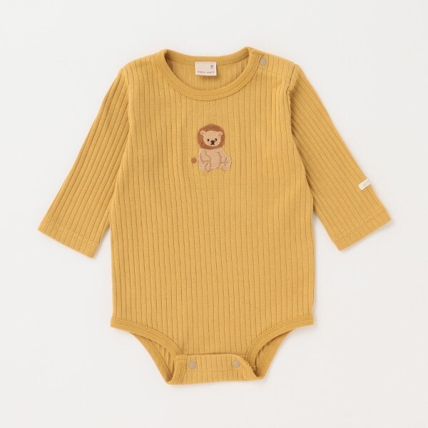 【弱酸性】アニマル刺しゅうロンパース