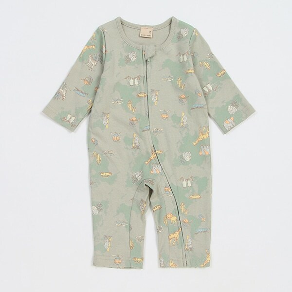 【弱酸性】アニマル総柄カバーオール