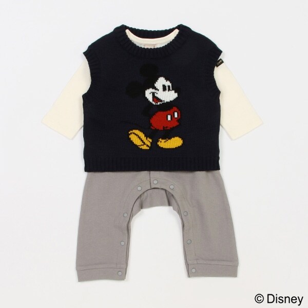【Disney】ニットベストつきカバーオール