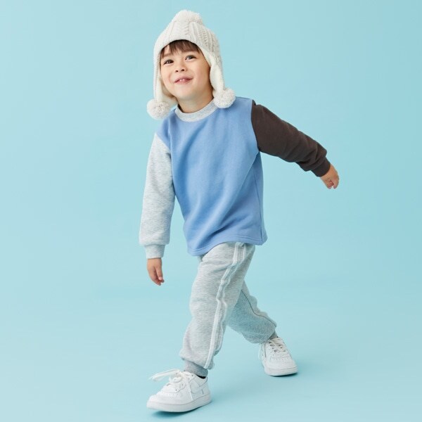 【& Re】裏起毛ラインパンツ