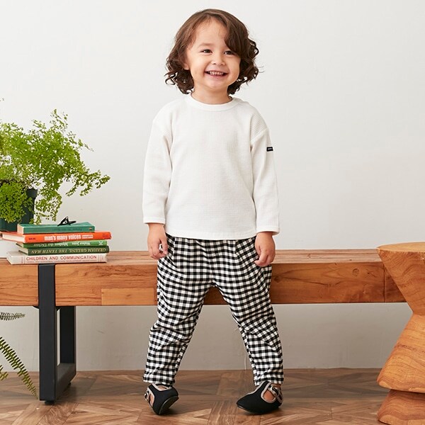 【リンク】チェックストレッチパンツ(キッズ)