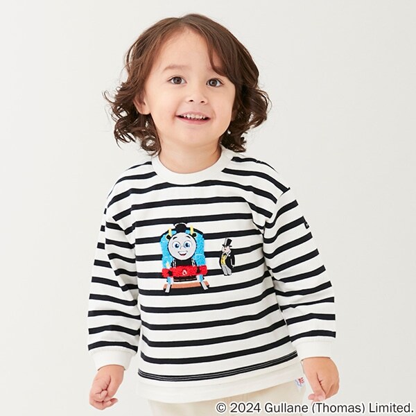 【きかんしゃトーマス】サガラアップリケ長袖Tシャツ