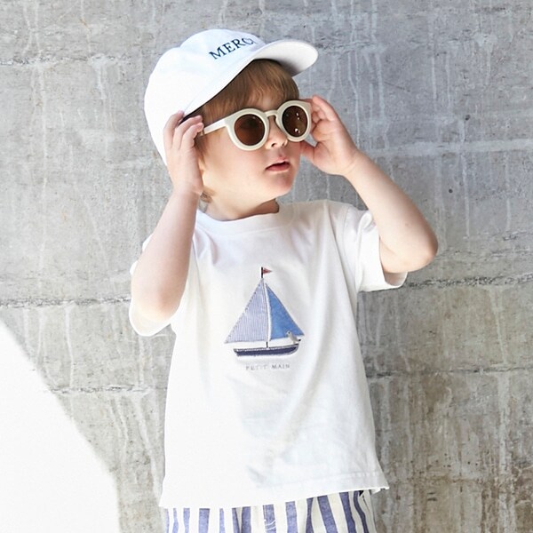 【接触冷感】サーフパッチワークTシャツ