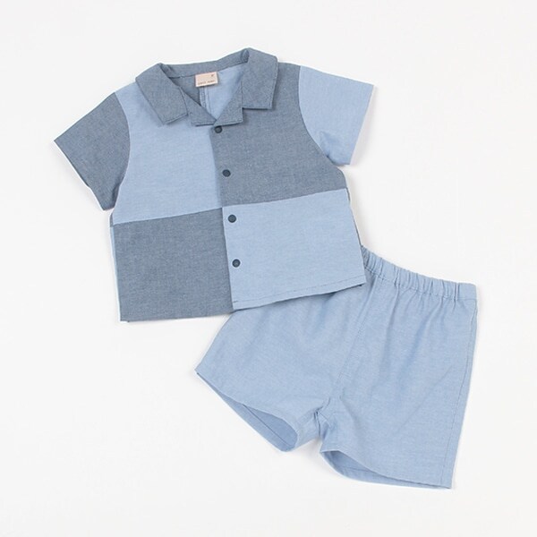 【リンク】パッチワークシャツセットアップ(ベビー)