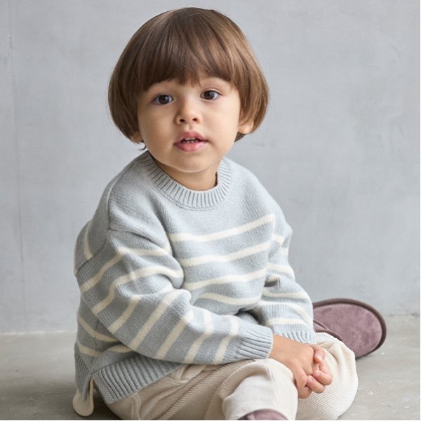 【ウォッシャブル】ボーダーニット