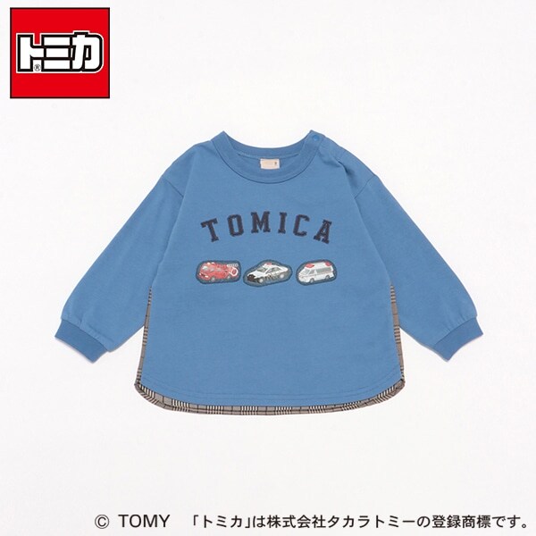 【TOMICA】後布帛長袖Tシャツ