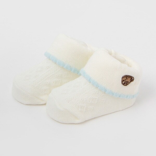 クマ・ウサギ刺しゅうカップソックス