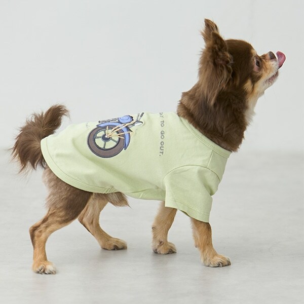 【リンク】【DOG】乗り物アップリケTシャツ