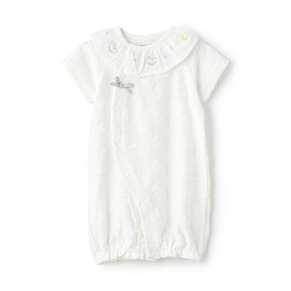 【弱酸性】衿刺しゅう2WAYオール