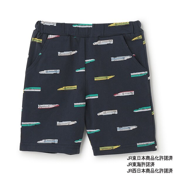 【新幹線】総柄カットハーフパンツ