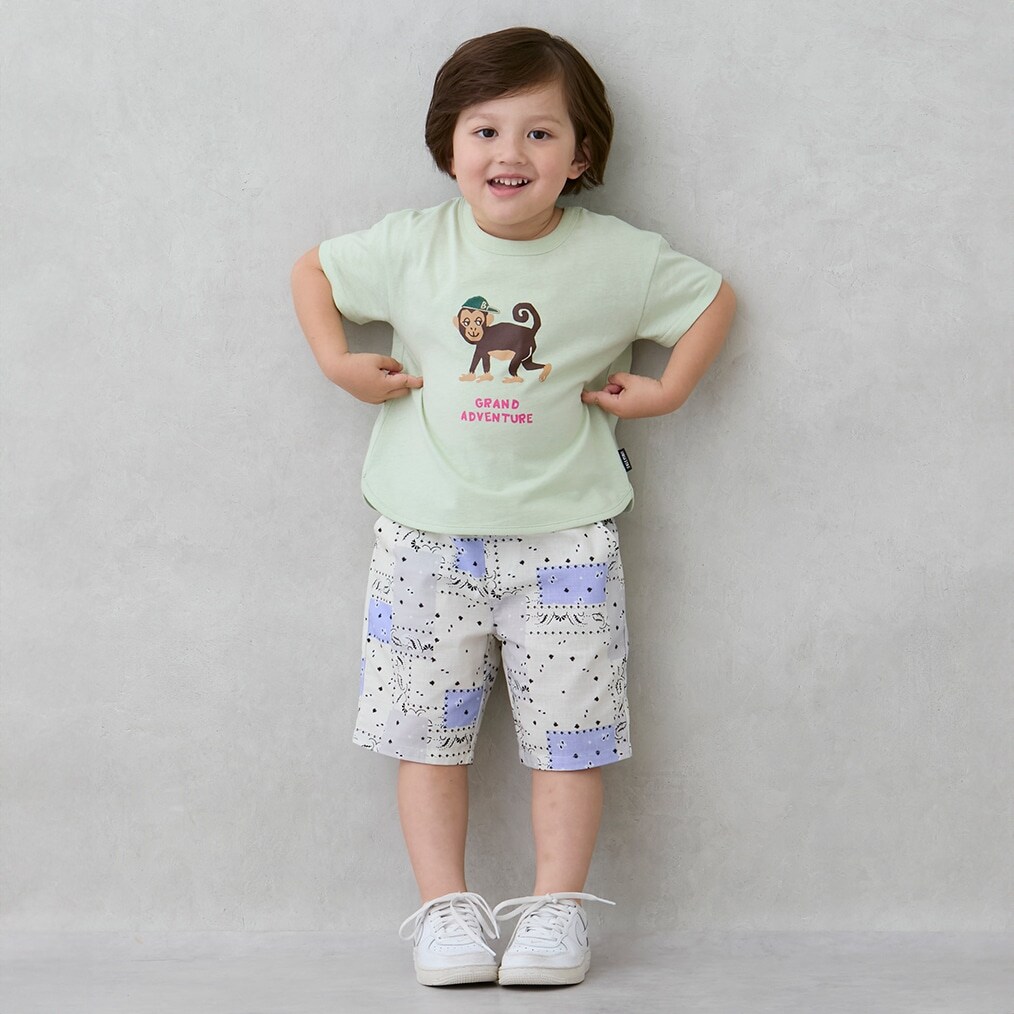 総柄ハーフパンツ