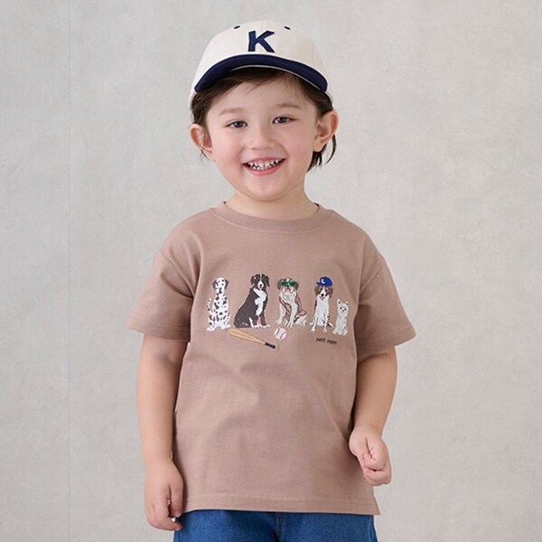 【防汚加工】DOGグラフィック半袖Tシャツ