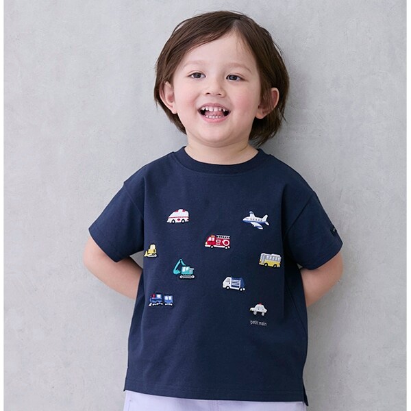 【接触冷感】働く車刺しゅう半袖Tシャツ