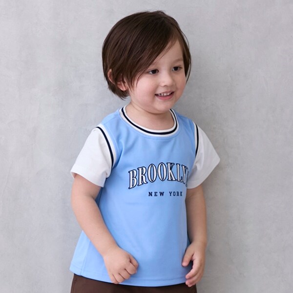 【接触冷感】ユニフォームドッキング半袖Tシャツ