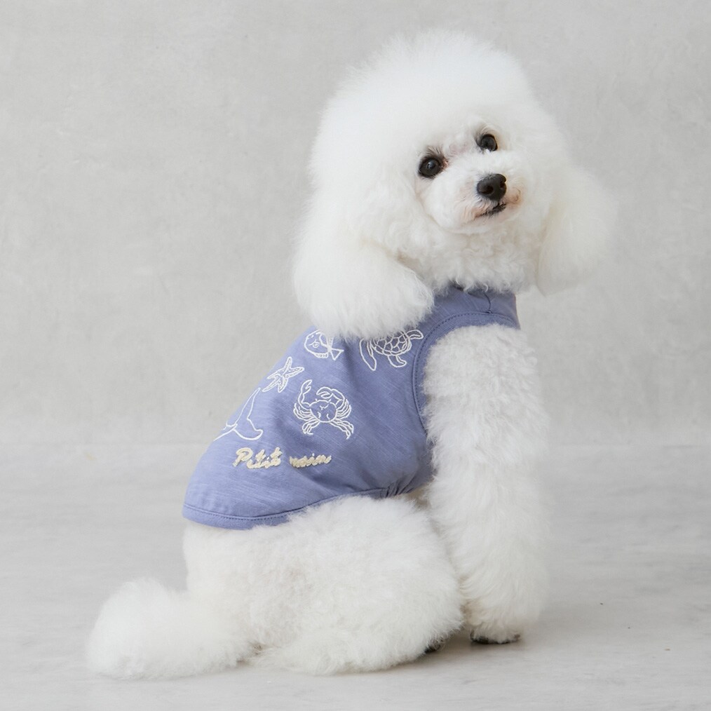 【DOG】【接触冷感】海刺しゅうタンク