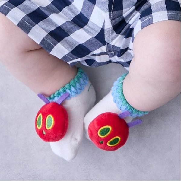 【はらぺこあおむし】モチーフカップソックス