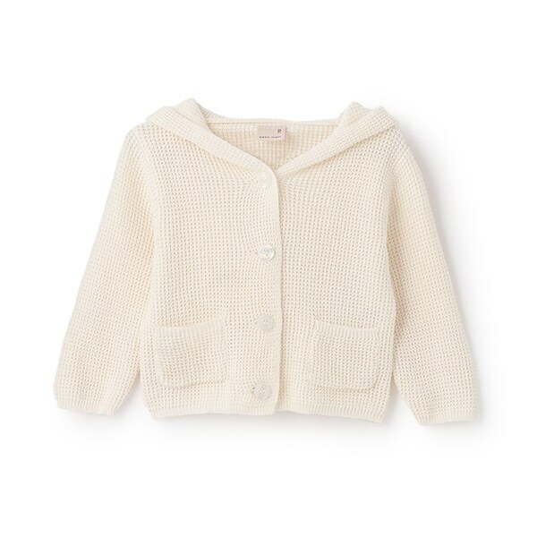 耳つきカーディガン