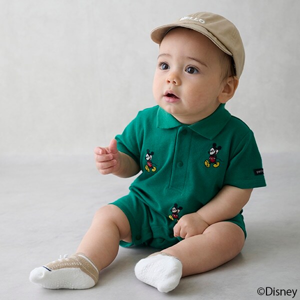【Disney】刺しゅうポロカバーオール